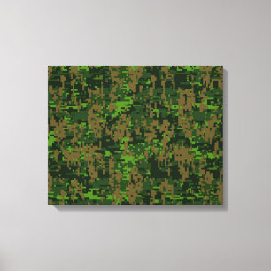 Woodland Style Digital Camouflage Accent Decor