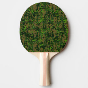 Woodland Style Digital Camouflage Ping Pong Paddle