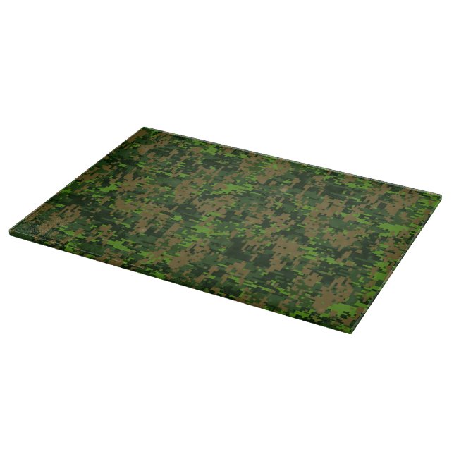 Woodland Style Green Digital Camouflage Cutting Board (Corner)