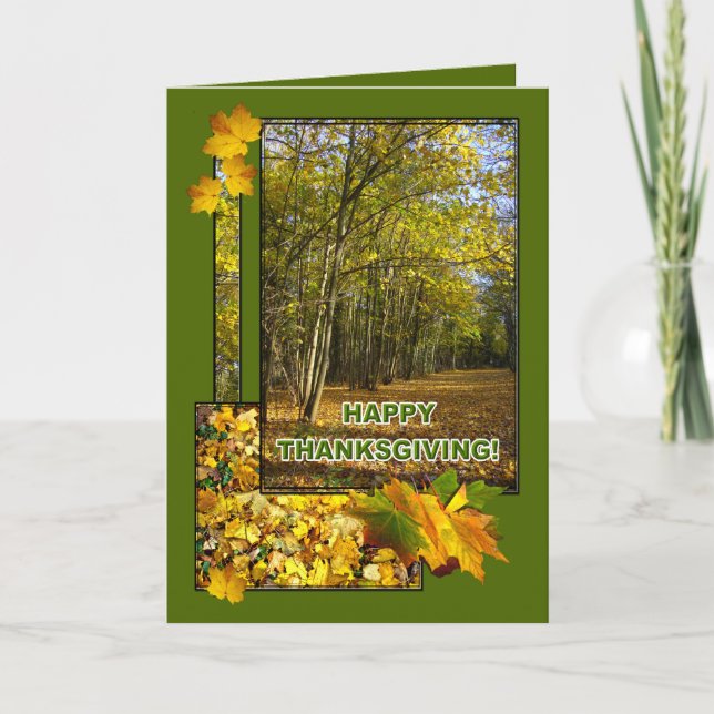 WOODLAND  ~  Thanksgiving Card (Front)