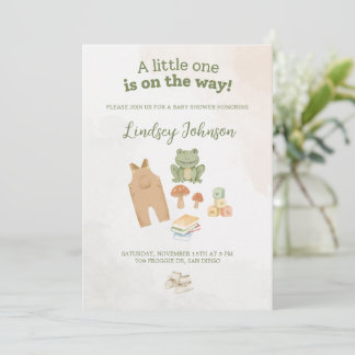 Woodland Theme Baby Shower Invitation