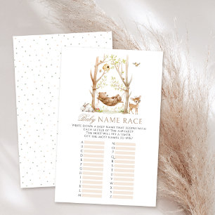 Woodland theme Forest animals baby shower games