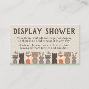 Woodland Themed Display Shower Inserts