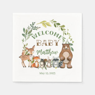 Woodland Themed Paper Party Napkins