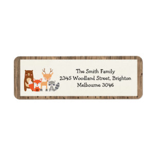 Woodland themed return address labels