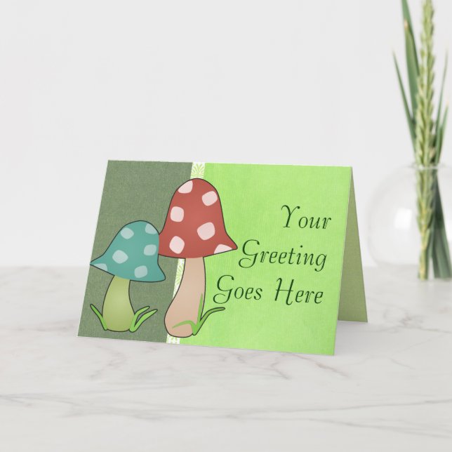 Woodland Toadstool Greeting Card (Front)