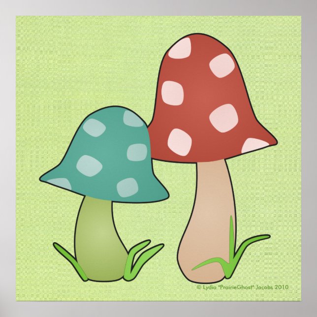 Woodland Toadstools Print (Front)