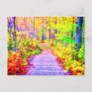 WOODLAND TRAIL BRIGHT POSTCARD