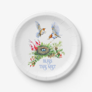 Woodland Treasures Bless This Nest Housewarming Paper Plate