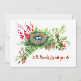 Woodland Treasures Gratitude Thanksgiving Holiday Card
