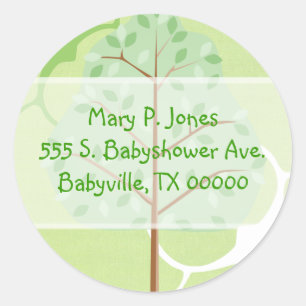 Woodland Tree Address Label Stickers