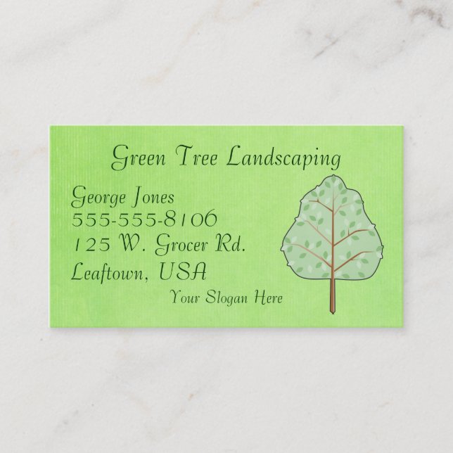 Woodland Tree Business Card Template (Front)