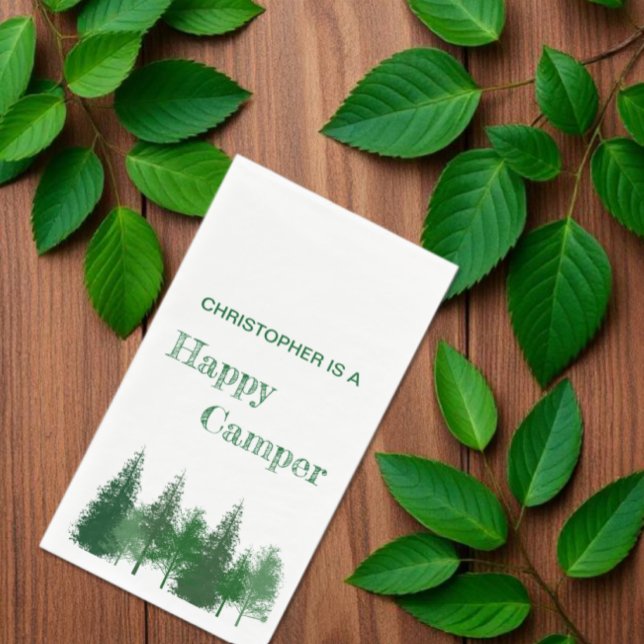 Woodland Trees Birthday Napkin (Creator Uploaded)