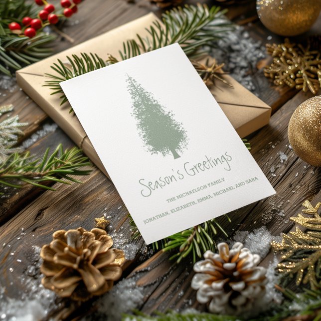 Woodland Trees Christmas Holiday Card (Creator Uploaded)