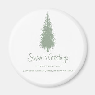 Woodland Trees Christmas Magnet