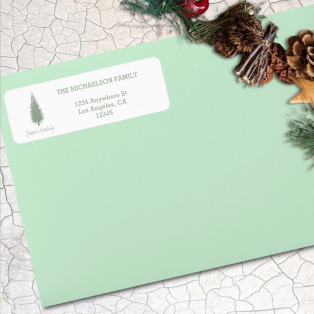 Woodland Trees Christmas Return Address (Creator Uploaded)