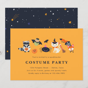 Woodland Trick or Treaters Invitation