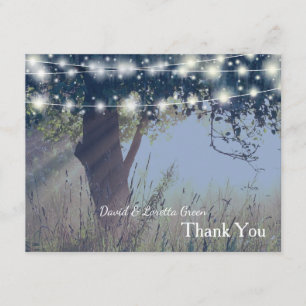 Woodland Twilight Fairy Lights Thank You Card