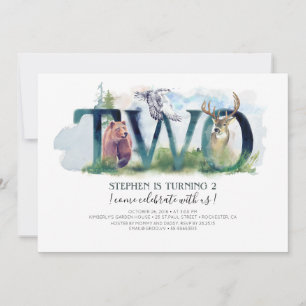 Woodland Two - 2 Birthday Invitation