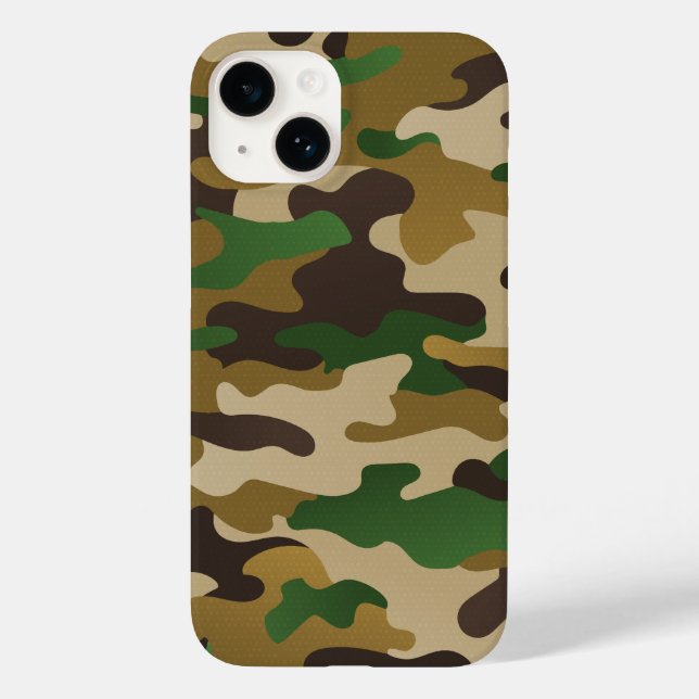 Woodland Urban Camo Green Brown Sand Case-Mate iPhone Case (Back)