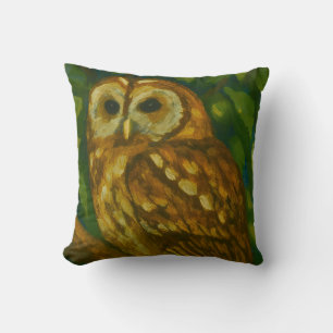 Woodland Watcher – Realistic Owl Art Cushion