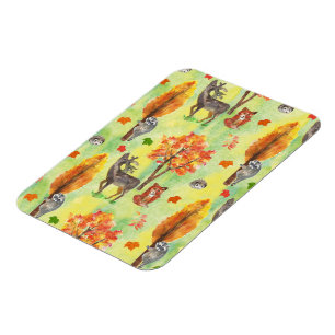 Woodland Watercolor animals Magnet