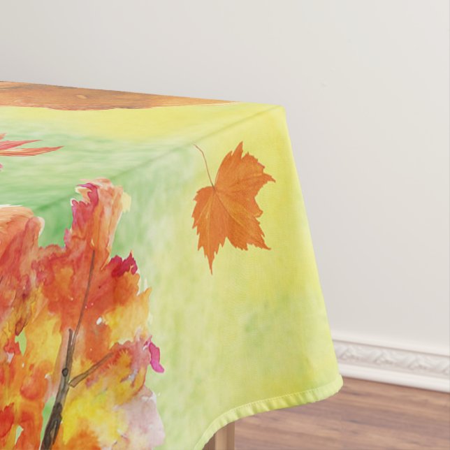 Woodland Watercolor animals Tablecloth (In Situ)
