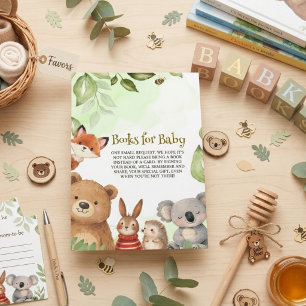 Woodland Watercolor Cute Animals Baby Shower Enclosure Card