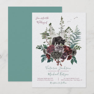 Woodland Watercolor Forest Wedding invitations