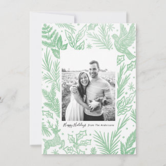 Woodland Watercolor Holiday Card