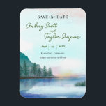 Woodland Wedding Save the Date Magnet<br><div class="desc">Save the date magnets in the Woodland Wedding by Backwoods Bridal. A style to match your invitations and hint at your beautiful wedding setting.</div>