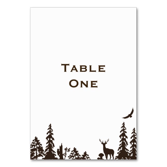 Woodland Wedding Table Name or Number Table Number (Front)