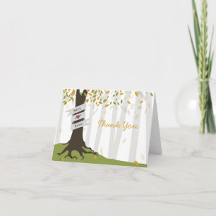Woodland Wedding Thank You - Early Autumn Card