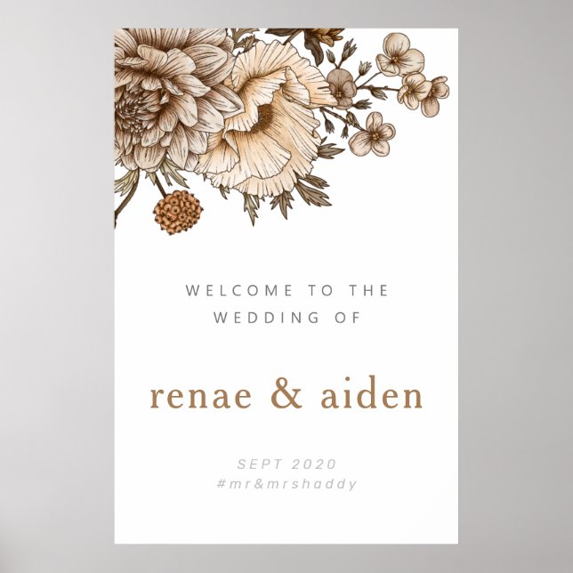 Woodland Welcome sign, Vintage Boho Poster (Front)