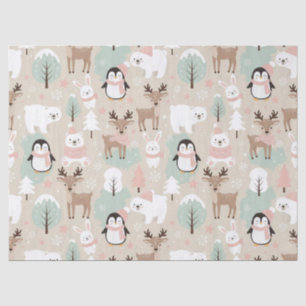 Woodland Whimsical Forest Animals Winter Tissue Paper
