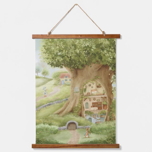 Woodland Whimsical Kids Room Nursery Decor Hanging Tapestry (Front)