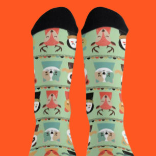 Woodland Whimsy Buddies Crew Socks