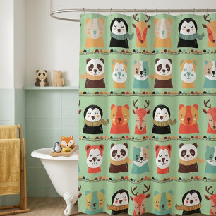 Woodland Whimsy Buddies Shower Curtain