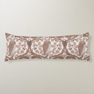 Woodland Whispers/Owls and Squirrels in the Oak/mo Body Cushion