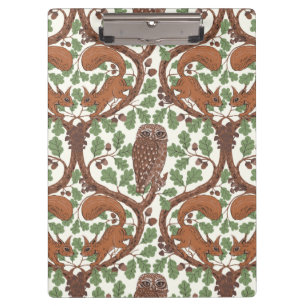 Woodland Whispers/Owls and Squirrels in the Oak/mo Clipboard