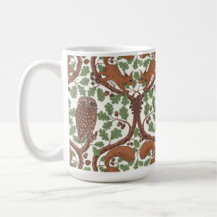 Woodland Whispers/Owls and Squirrels in the Oak/mo Coffee Mug