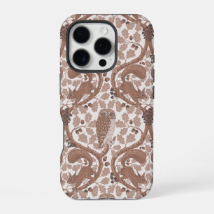 Woodland Whispers/Owls and Squirrels in the Oak/mo iPhone 16 Pro Case