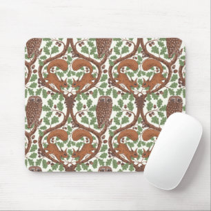 Woodland Whispers/Owls and Squirrels in the Oak/mo Mouse Mat