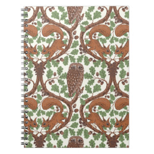 Woodland Whispers/Owls and Squirrels in the Oak/mo Notebook