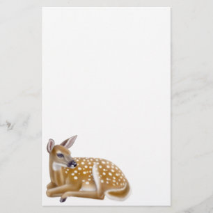Woodland White Tailed Deer Fawn Stationery