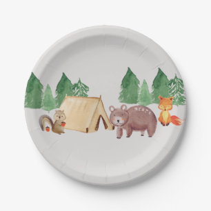 Woodland Wild ONE  Paper Plate