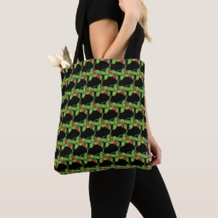 Woodland Wild Strawberry Fragaria vesca Pattern Tote Bag