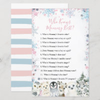 Woodland Winter Animal Artics Who Knows Mummy Best