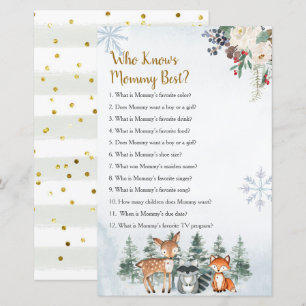 Woodland Winter Animal Forest Who Knows Mummy Best