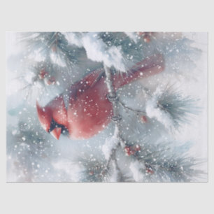 Woodland Winter Cardinal Bird Tissue Paper